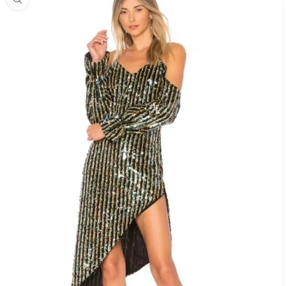 NWOT Tularosa/Revolve size small off the shoulder asymmetrical dress - Picture 1 of 4